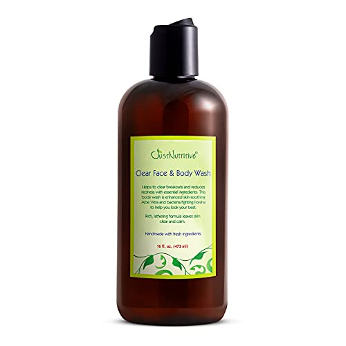Just Nutritive Acne Treatment Kit - Gentle Cleansing, Nourishing Oils, 16oz Face & Body Wash