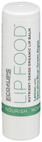 Eco Lips Lip Food Nourish Organic Lip Balm - Hydrating Lemon Flavor, USDA Certified Organic - 0.15oz