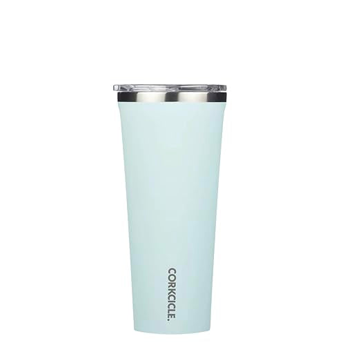 Corkcicle Triple Insulated Coffee Mug - Keeps Drinks Cold 9+hrs, Hot 3hrs, 24oz, Gloss Powder Blue