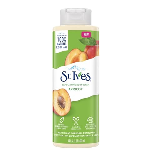 St. Ives Body Wash - Exfoliating for Glowing Skin, 100% Natural Extracts, Cruelty-Free - 473ml