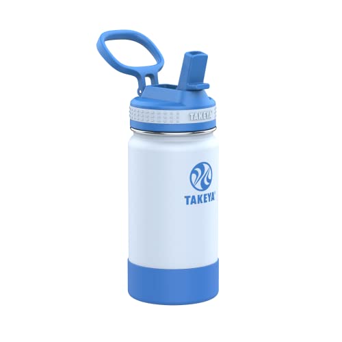 Takeya Actives Kids Water Bottle - Vacuum Insulated, BPA Free, Leak-Proof Straw Lid - 14oz