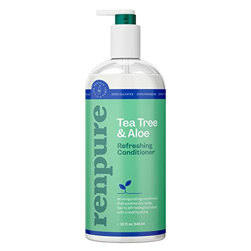 Renpure Tea Tree Conditioner - Soothes Dry Scalp, Hydrates Hair, Gentle Formula - 32 fl oz