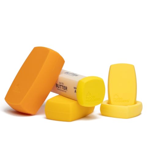 Food Huggers Cheese Savers Set - Reduces Waste, Airtight Seal, BPA-Free Silicone - 4 Sizes