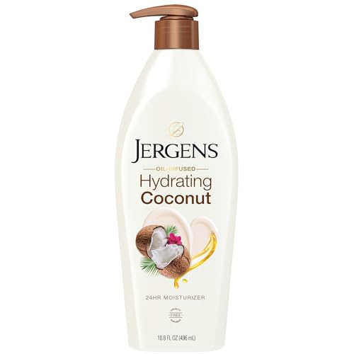 Jergens Coconut Body Lotion - Instant Hydration, Infused with Coconut Oil - 16.8oz