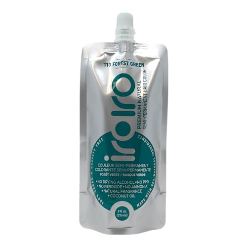 IROIRO Premium Hair Dye - Vibrant, Nourishing Color, Natural Ingredients - 8oz Forest Green