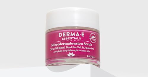 DERMA E Microdermabrasion Exfoliator - Revitalizes & Smooths Skin, Natural Oils - 2oz