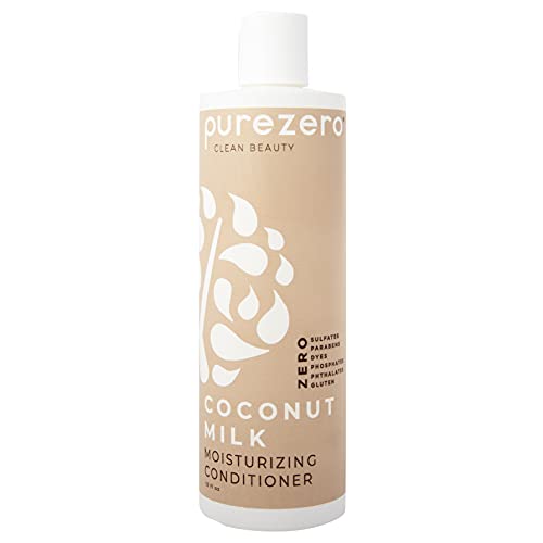 Purezero Coconut Milk Conditioner - Intense Hydration, Dandruff & Frizz Control - 12 Fl Oz