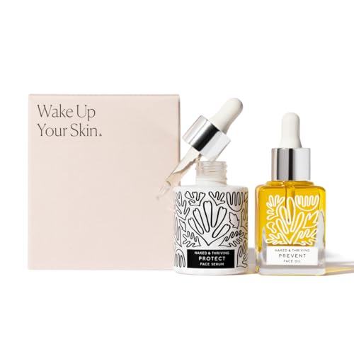 Naked & Thriving Skin Care Set - Boost Hydration & Radiance, PETA Certified Vegan - 65 mL