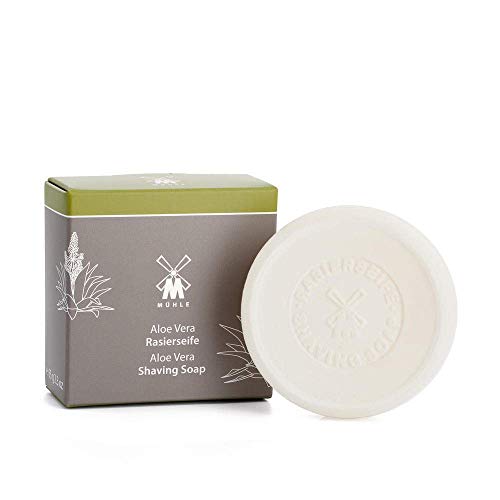 MÜHLE Aloe Vera Shaving Soap - Nourishing Lather, Moisturizing Ingredients - 65g