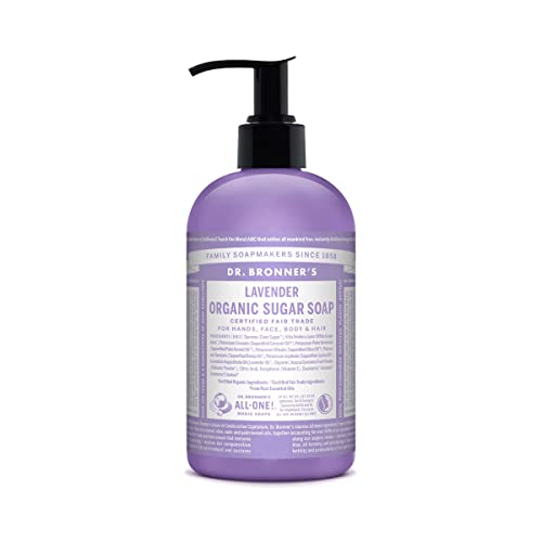 Dr. Bronner's Lavender Body Soap - Vegan, Organic Ingredients, Gentle Cleansing - 710ml