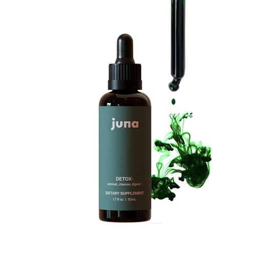 Juna Chlorophyll Liquid Drops - Boost Energy, Aid Detox, Fresh Minty Lemon Flavor - 3X Potency