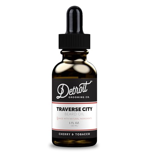 Detroit Grooming Co. Beard Oil - Hydrating Jojoba & Argan, Vitamin E - Traverse City Scent - 1 oz