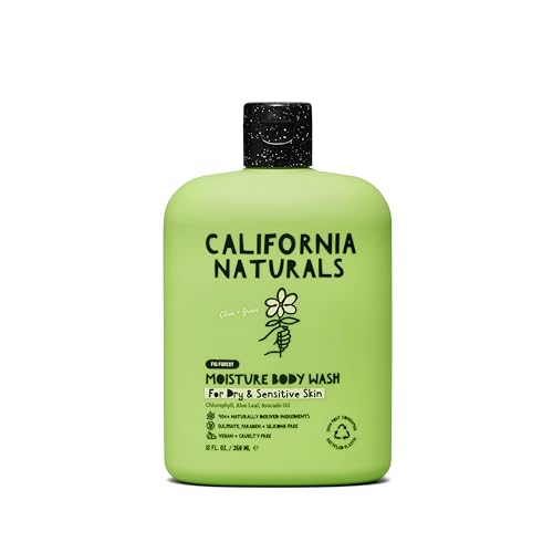 California Naturals Body Wash - Moisturizing Cleanser for Dry Skin, Vegan, 12 fl oz