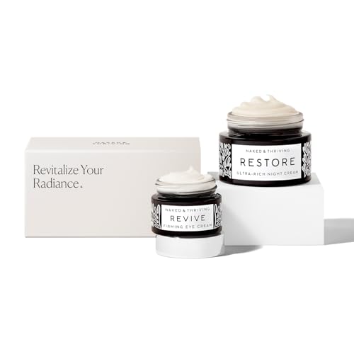 Naked & Thriving Retinol-Alternative Moisturizer Duo - Firming, Hydrating, Night & Eye Cream Set