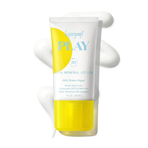 Supergoop! PLAY Mineral Lotion - Broad Spectrum SPF 50, Lightweight & Fast Absorbing - 1 fl oz