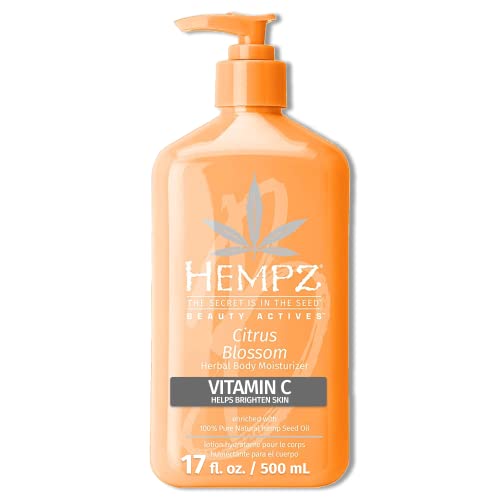 Hempz Body Lotion - Citrus Blossom Moisturizer with Vitamin C, Hemp Seed Oil - 17 Fl Oz