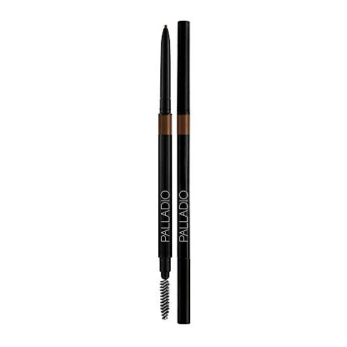 Palladio Beauty Brow Definer Pencil - Long-Lasting Medium Brown, Nourishing Botanicals - 0.007oz