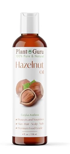 Pure Hazelnut Oil - Nourishing Moisturizer for Skin, Face & Hair - Cold Pressed, 4oz