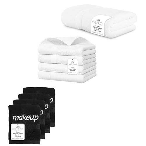 Premium 100% Cotton Towel Set - Super Absorbent, Soft & Safe for All Skin Types - Pack of 9