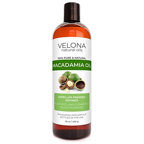 Velona Macadamia Nut Oil - Nourishes Skin & Hair, Chemical-Free, Non-GMO - 16 Fl Oz