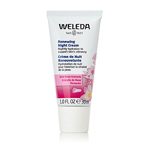 Weleda Night Face Cream - Hydrating Wild Rose & Almond Oils, 1oz Tube for Radiant Skin