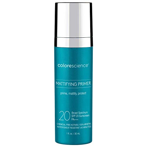 Colorescience Mattifying Face Primer - UV Protection, Paraben-Free, Satin Finish - 1 Fl oz