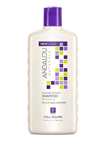 Andalou Naturals Lavender & Biotin Shampoo - Volumizing, 98% Nature-Derived Ingredients - 11.5oz