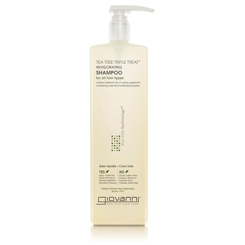 GIOVANNI Tea Tree Shampoo - Strengthens & Rejuvenates, Vegan & Cruelty-Free, 24oz