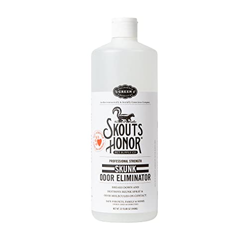 SKOUT'S HONOR Pet Odor & Stain Remover - Destroys Skunk Odors on Contact, 32oz