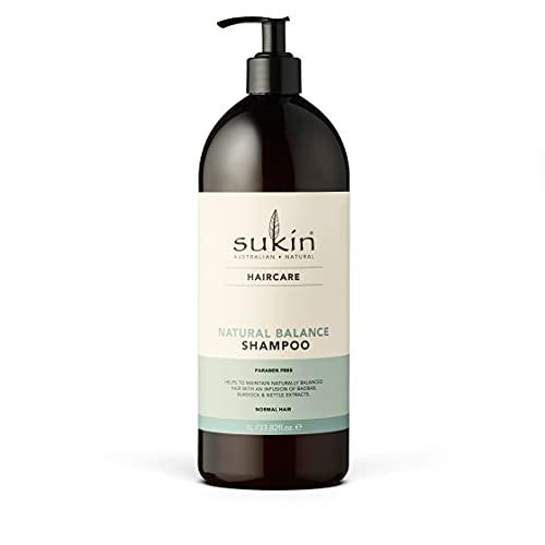 Sukin Haircare Natural Balance Shampoo - Cleanses & Moisturizes, Vegan, 33.82oz