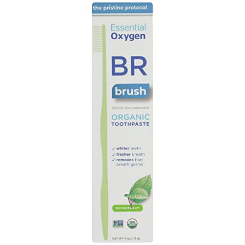 Essential Oxygen Organic Toothpaste - Whitening, Breath Freshening, Non-GMO, 4oz