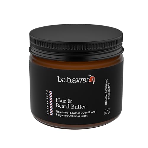 BAHAWAT Hair & Beard Butter - Strengthen & Soften Leave-In Conditioner, Natural Ingredients - 2oz