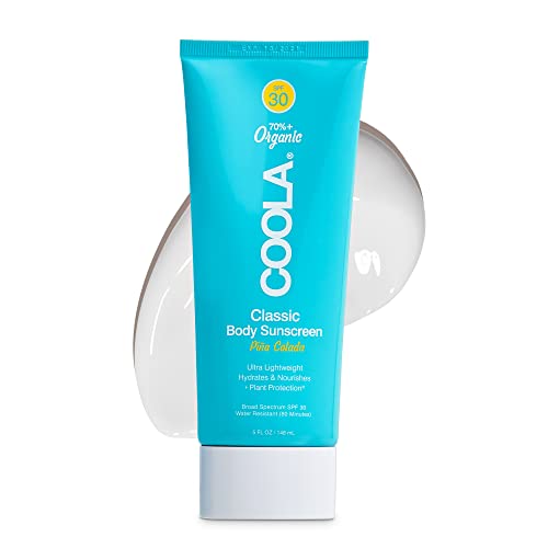 COOLA Organic Sunscreen SPF 30 - Water Resistant, Antioxidant Protection, Pina Colada - 5 Fl Oz