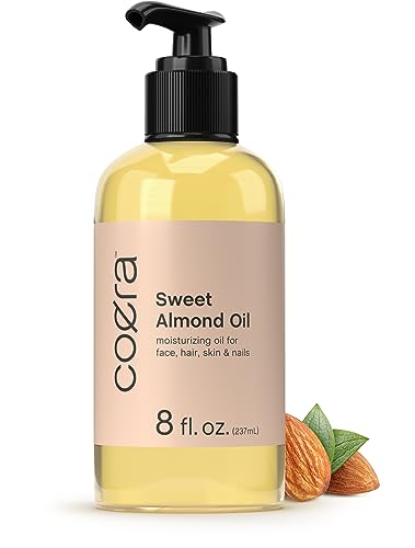 Coera Sweet Almond Body Oil - Nourishing Moisturizer for Skin, Hair, Face & Nails - 8 fl oz