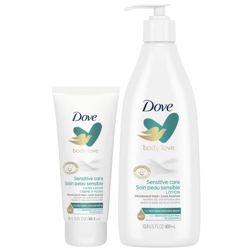 Dove Body Lotion & Hand Cream - Soothes Dry Skin, Dermatologist Recommended - 13.5oz + 3oz