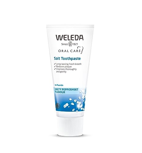 Weleda Salt Toothpaste - Natural Fluoride-Free Cleanser, Peppermint Freshness - 2 Pack, 2.5oz