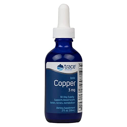 Trace Minerals Liquid Ionic Copper Supplement - Supports Blood, Bones & Nerves - 2 fl oz