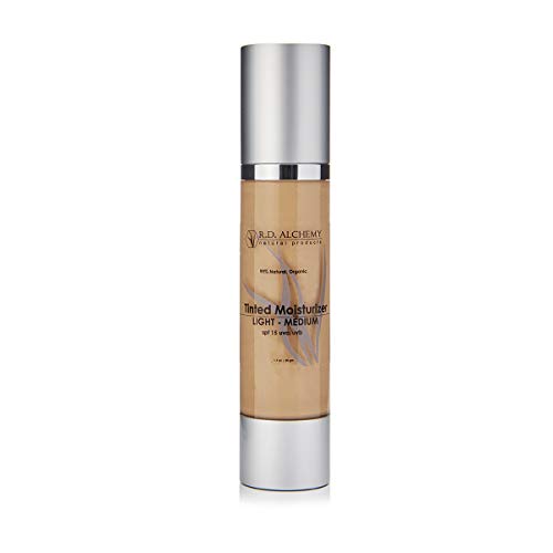 RD Alchemy BB Cream - 99% Natural Tinted Moisturizer with SPF 15, Light-Medium - 1.7oz