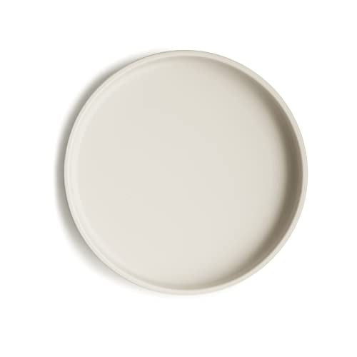 mushie Classic Silicone Suction Plate - Non-Toxic, BPA-Free, Mess-Free Design - 7.25" x 7.25"