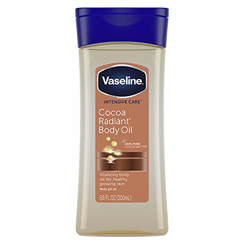 Vaseline Body Oil - Moisturizes with Cocoa Butter, Locks in Hydration - 6.8 oz