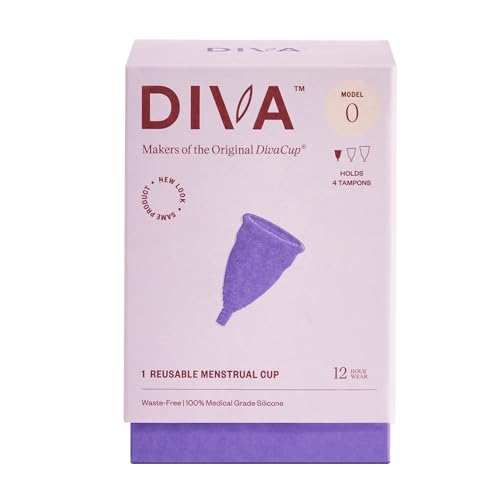 DIVA Cup Menstrual Cup - Medical Grade Silicone, 12-Hour Wear, Ideal for First-Time Users