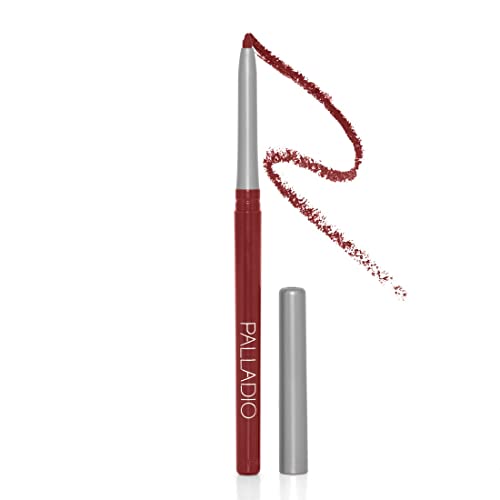 Palladio Retractable Lip Liner - Long-Lasting, Waterproof, Nourishing Formula - Raisin