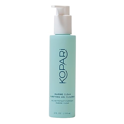 Kopari Marine Clean Facial Cleanser - Gentle Gel-to-Foam, Nourishing Amino Acids & B5 - 5oz