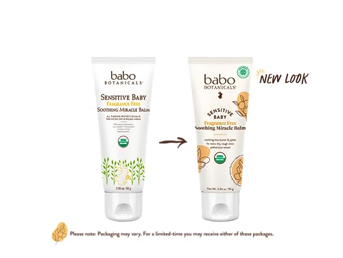 Babo Botanicals Soothing Miracle Balm - USDA Organic, EWG Verified, Nourishing for Dry Skin - 2oz