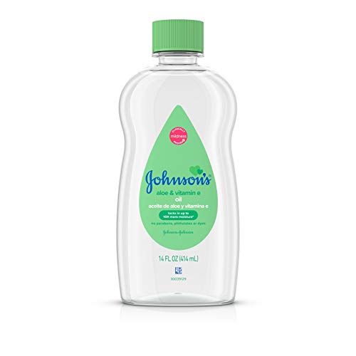 Johnson's Baby Body Oil - Moisturizes Delicate Skin, Aloe Vera & Vitamin E - 14 Fl Oz