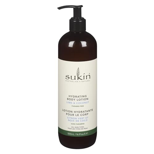 Sukin Body Lotion - Hydrating Lime & Coconut, Paraben & Phthalate Free, Cruelty Free - 16.91oz