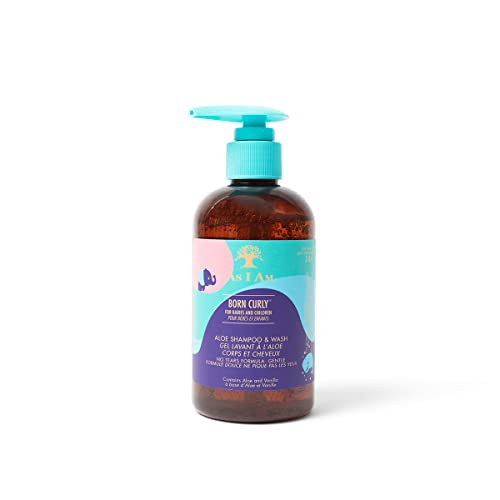 As I Am Born Curly Kids Shampoo & Body Wash - Tear Free, Vegan, 99% Cleansing - 8oz