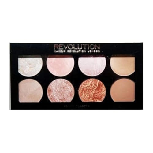 Revolution Ultra Blush Palette - 8 Blendable Shades, Vegan & Cruelty-Free - Golden Sugar & Spice