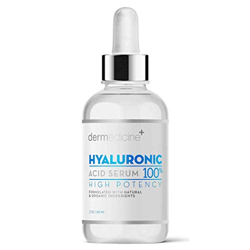 Dermedicine Hyaluronic Acid Face Serum - Moisturizes & Reduces Fine Lines - 2oz