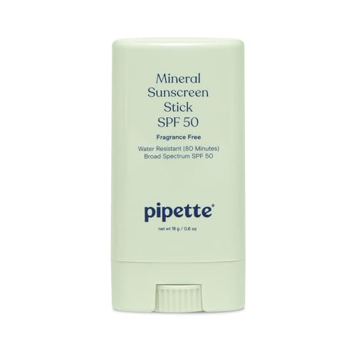 Pipette Baby Mineral Sunscreen Stick SPF 50 - Hydrating, Broad Spectrum, Water Resistant - 0.6 oz